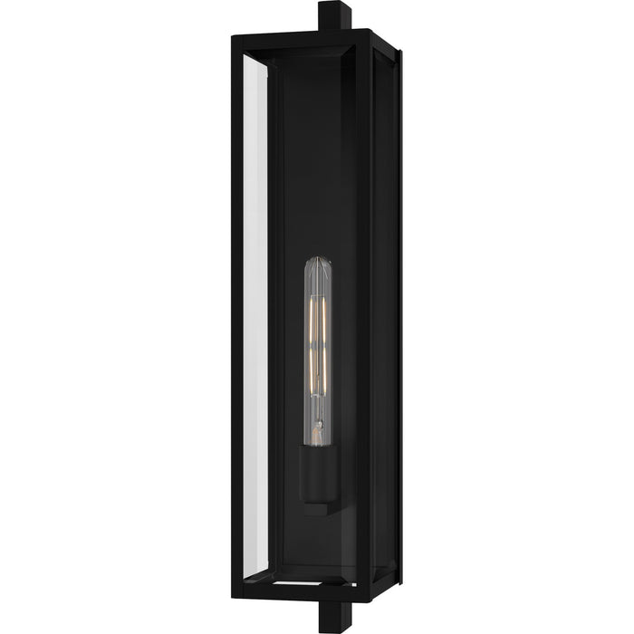 Quoizel DLE8406MBK One Light Outdoor Wall Lantern, Matte Black
