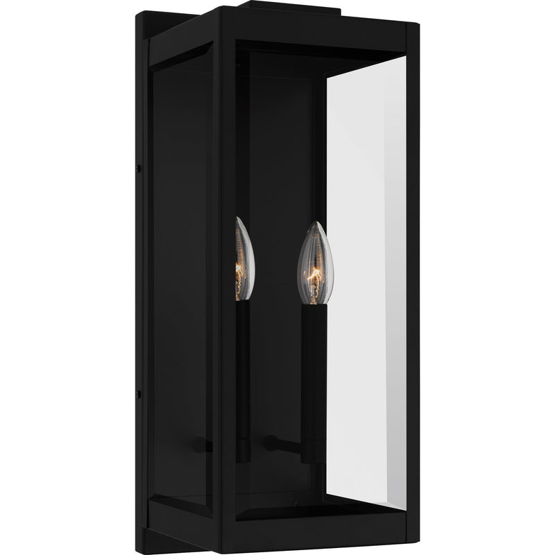 Quoizel EVR8407EK Two Light Outdoor Wall Lantern, Earth Black