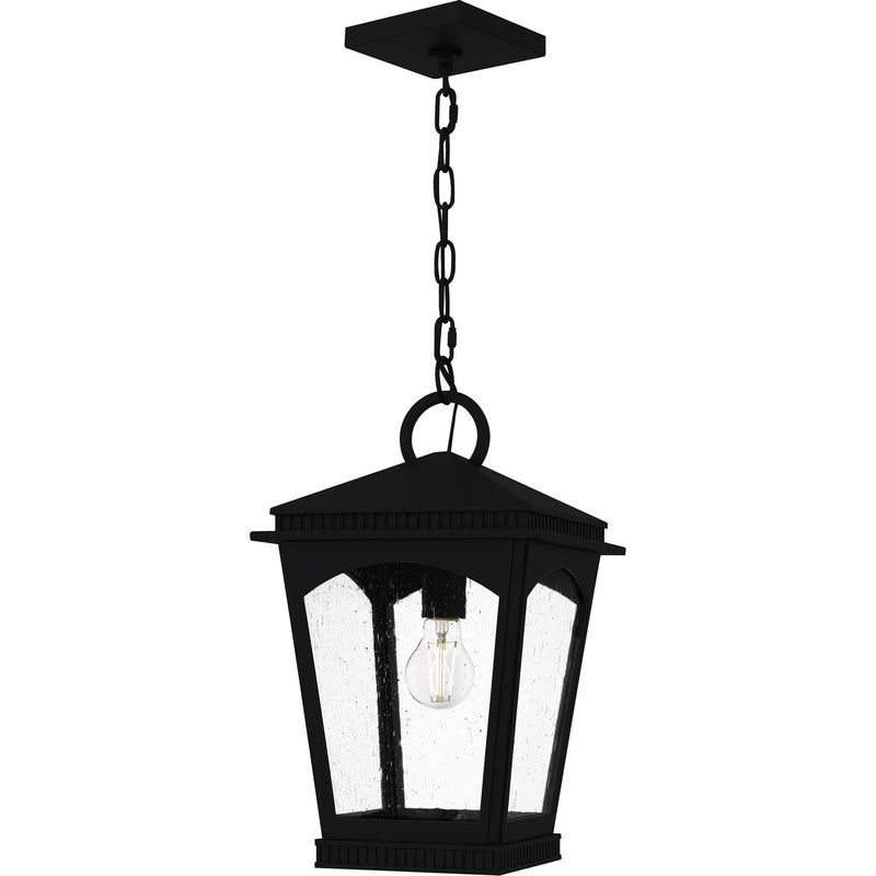 Quoizel HUK1510EK One Light Mini Pendant, Earth Black