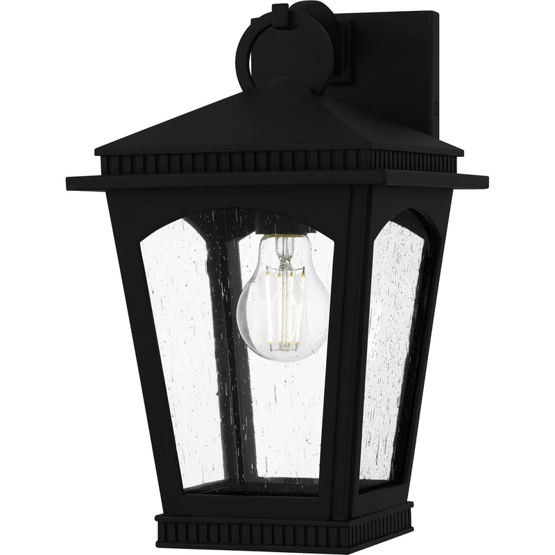 Quoizel HUK8408EK One Light Outdoor Wall Lantern, Earth Black