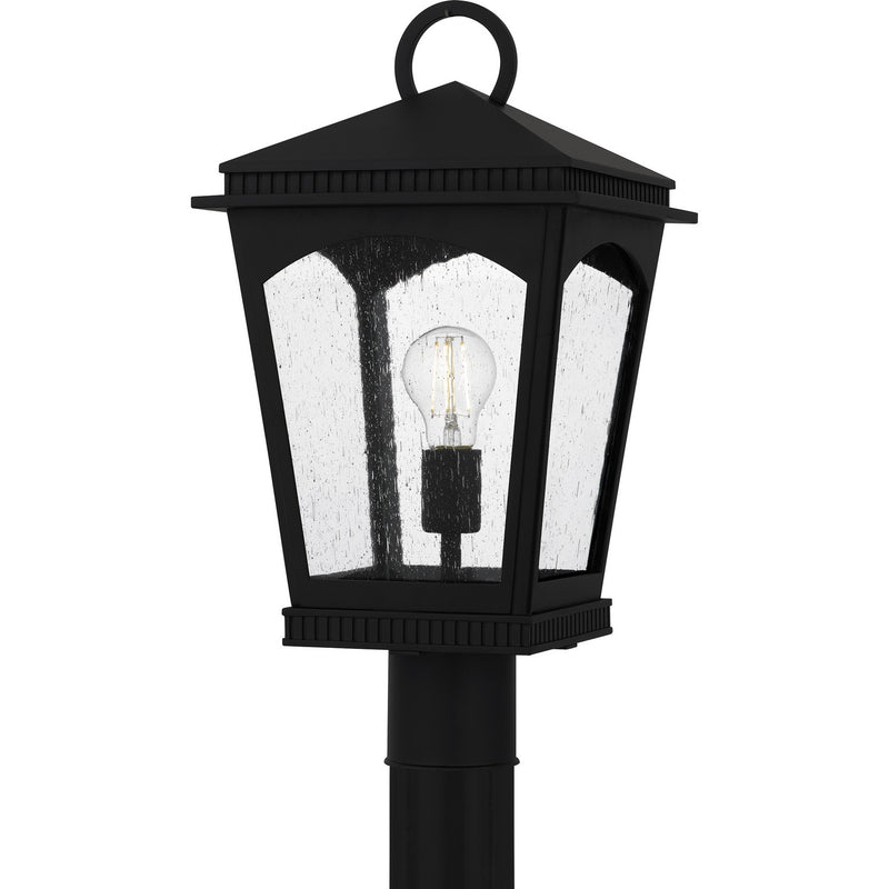 Quoizel HUK9010EK One Light Outdoor Post Lantern, Earth Black