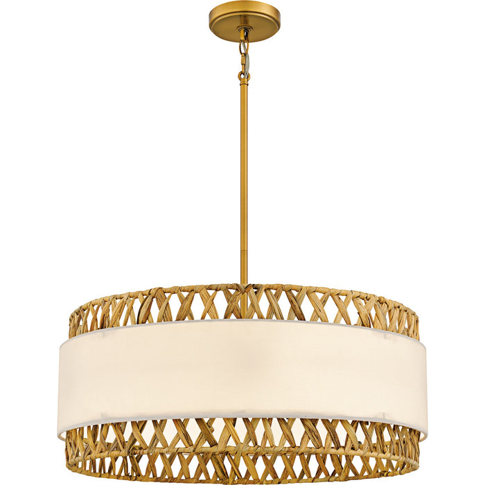 Quoizel KAT2824BRG Five Light Pendant, Brushed Gold
