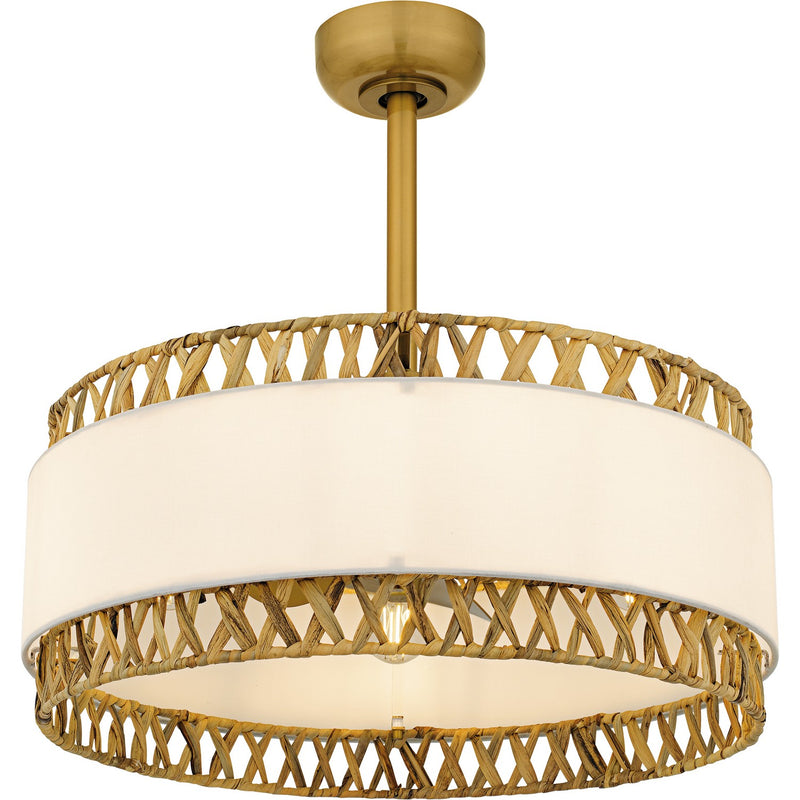 Quoizel KAT3124BRG Four Light Fan Light, Brushed Gold
