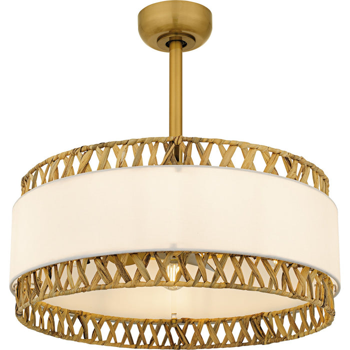 Quoizel KAT3124BRG Four Light Fan Light, Brushed Gold