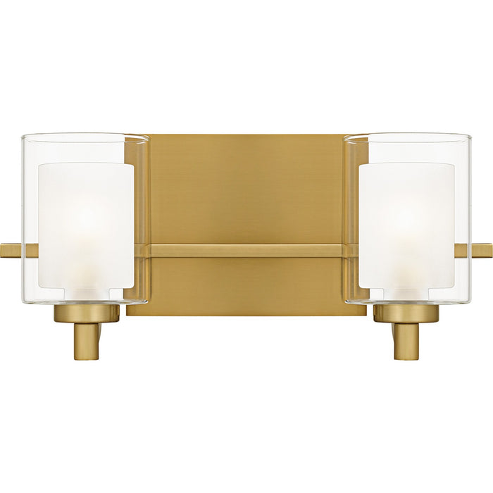 Quoizel KLT8602BRGLED Two Light Bath, Brushed Gold