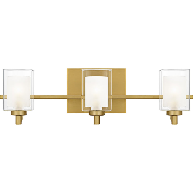 Quoizel KLT8603BRGLED Three Light Bath, Brushed Gold