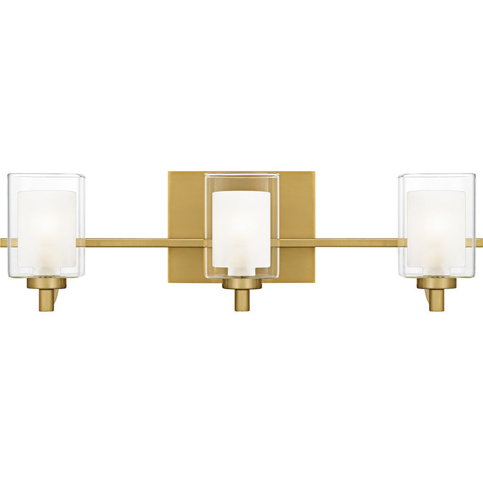 Quoizel KLT8603BRGLED Three Light Bath, Brushed Gold