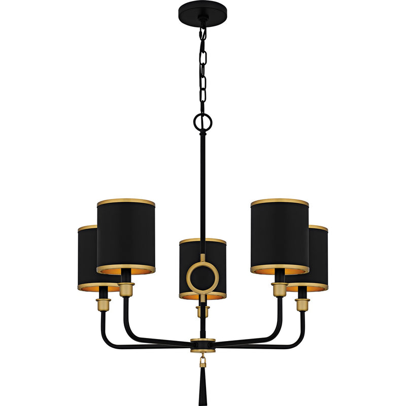 Quoizel LKY5028MBK Five Light Chandelier, Matte Black