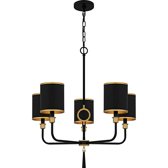 Quoizel LKY5028MBK Five Light Chandelier, Matte Black