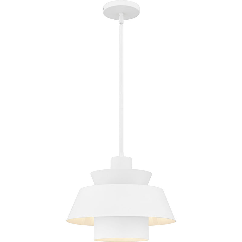 Quoizel LMI1814W One Light Pendant, Matte White