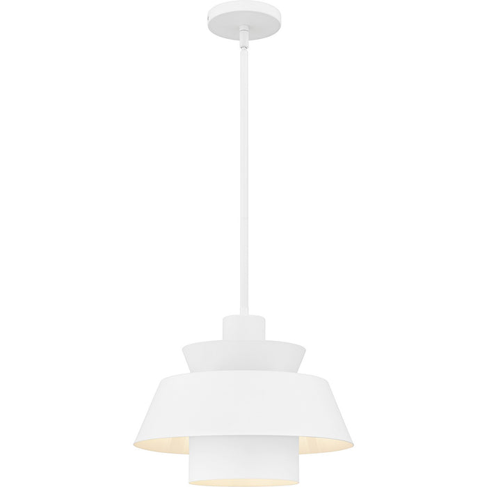 Quoizel LMI1814W One Light Pendant, Matte White