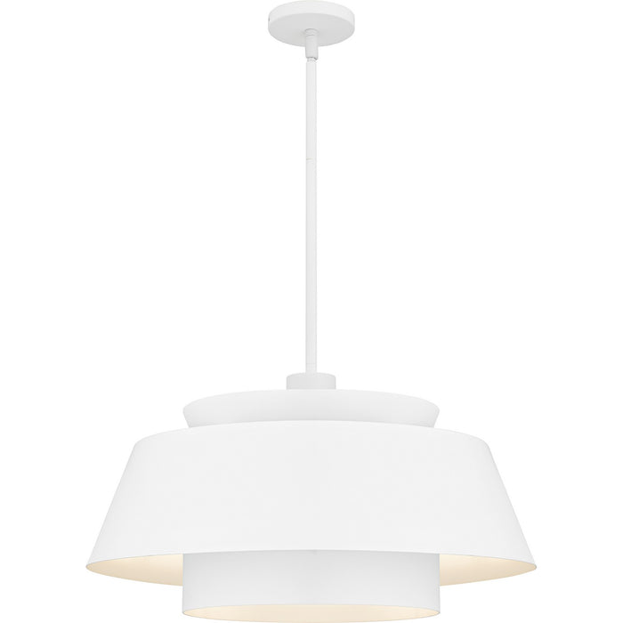 Quoizel LMI2824W Three Light Pendant, Matte White