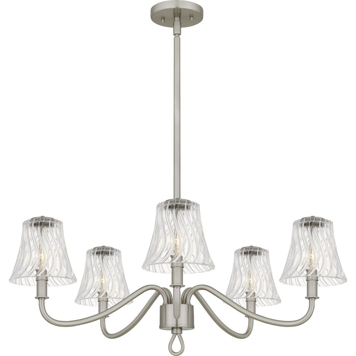 Quoizel MCK5030BN Five Light Chandelier, Brushed Nickel