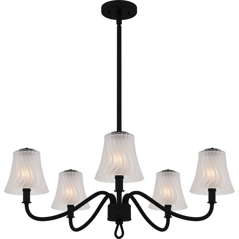 Quoizel MCK5030MBK Five Light Chandelier, Matte Black