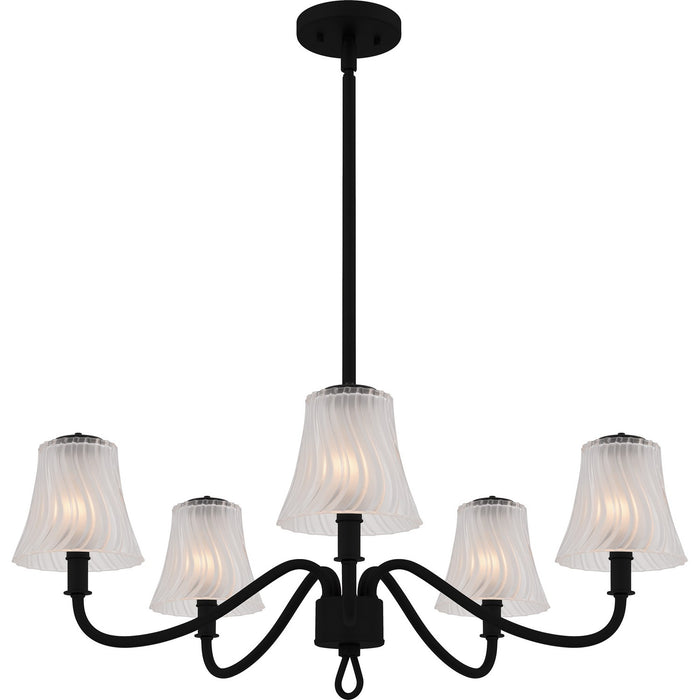 Quoizel MCK5030MBK Five Light Chandelier, Matte Black