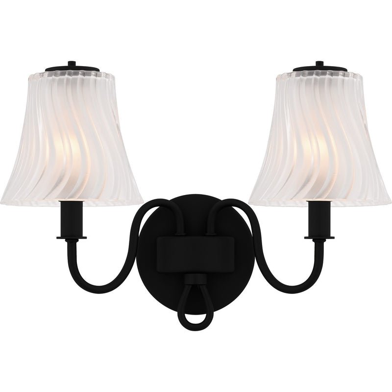 Quoizel MCK8615MBK Two Light Bath, Matte Black