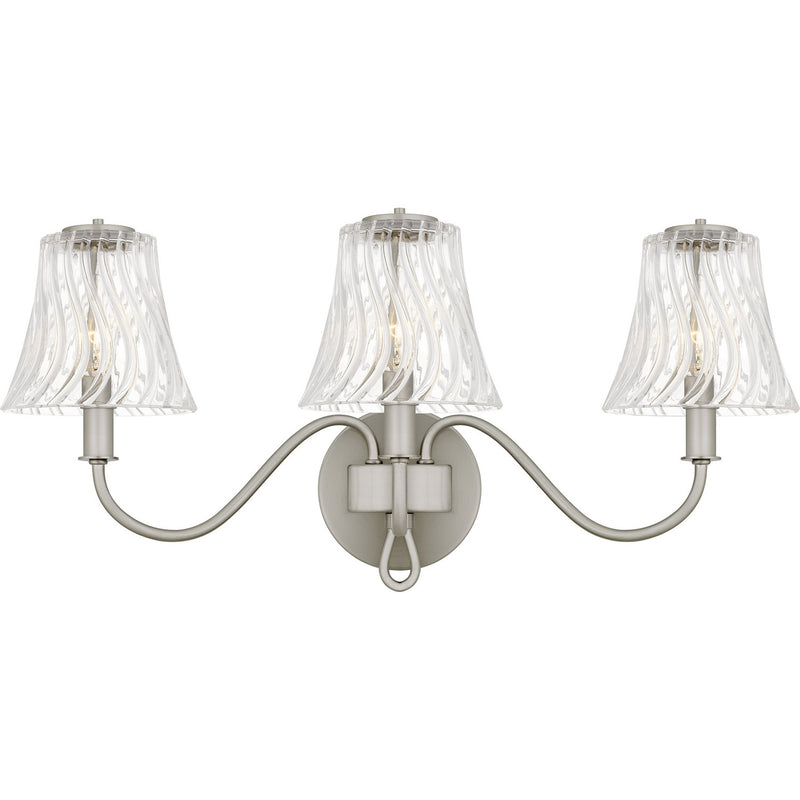 Quoizel MCK8623BN Three Light Bath, Brushed Nickel