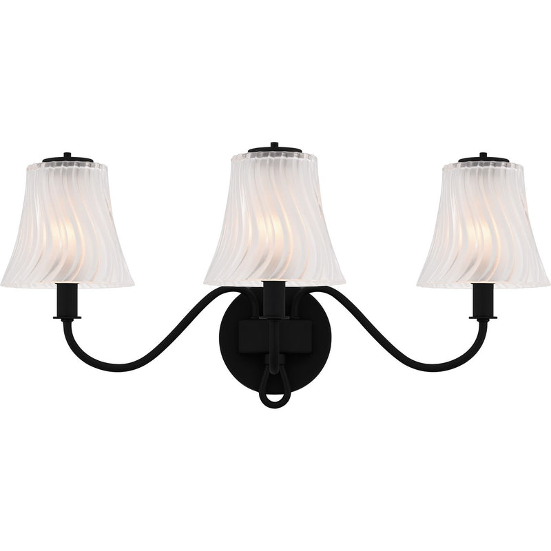 Quoizel MCK8623MBK Three Light Bath, Matte Black