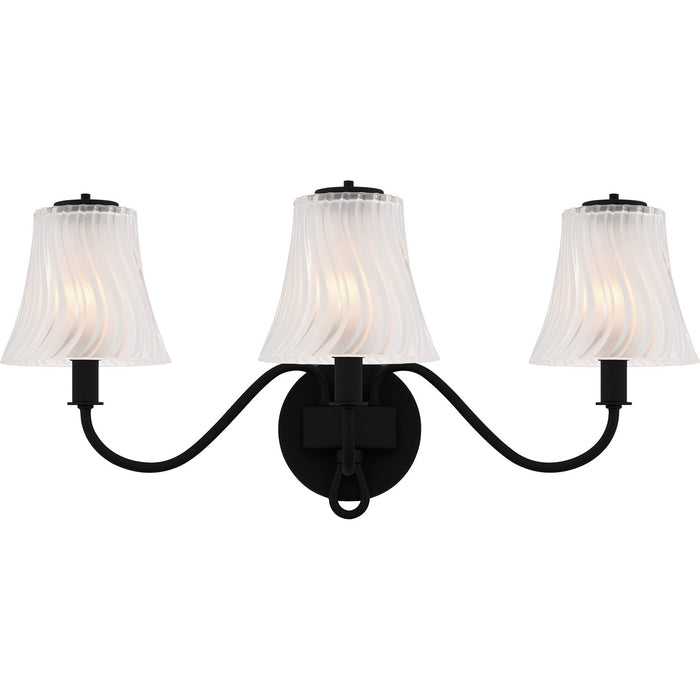 Quoizel MCK8623MBK Three Light Bath, Matte Black