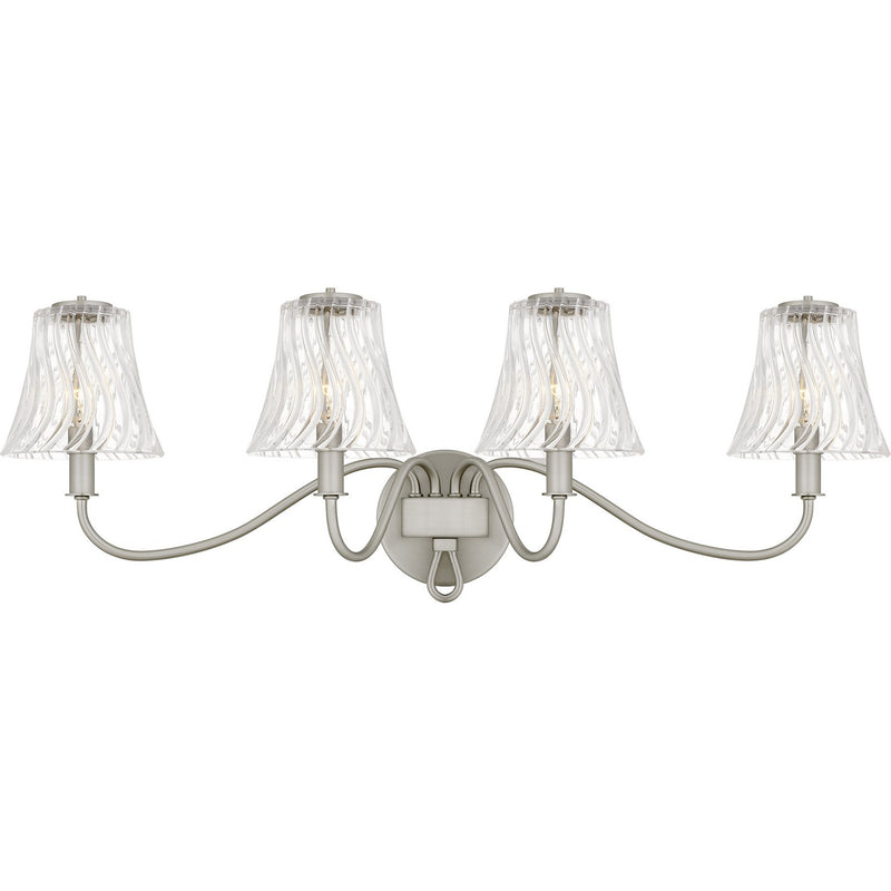 Quoizel MCK8631BN Four Light Bath, Brushed Nickel