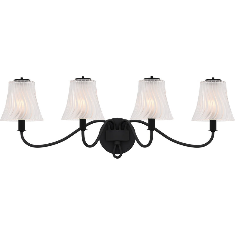 Quoizel MCK8631MBK Four Light Bath, Matte Black