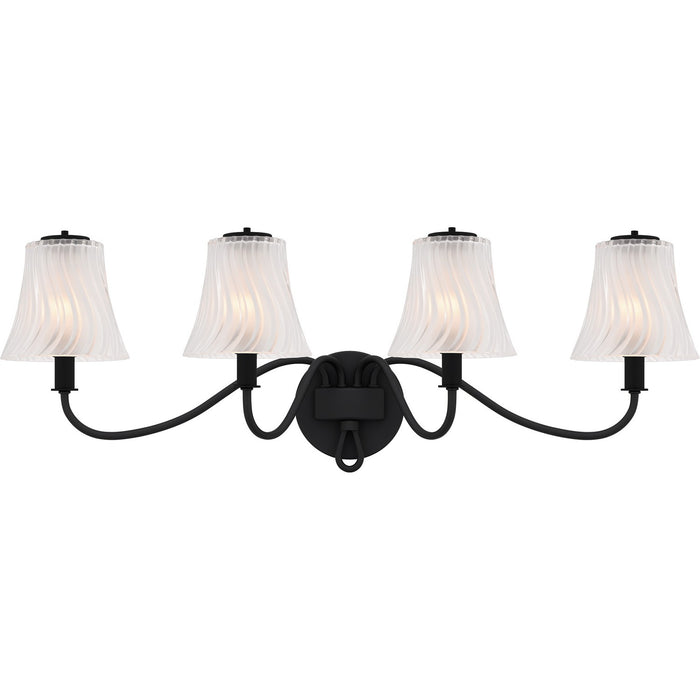 Quoizel MCK8631MBK Four Light Bath, Matte Black