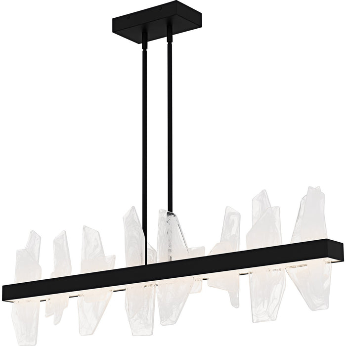 Quoizel PCAUR142MBK LED Linear Chandelier, Matte Black