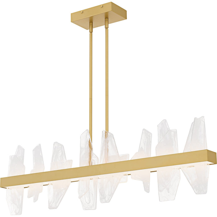 Quoizel PCAUR142SGD LED Linear Chandelier, Soft Gold