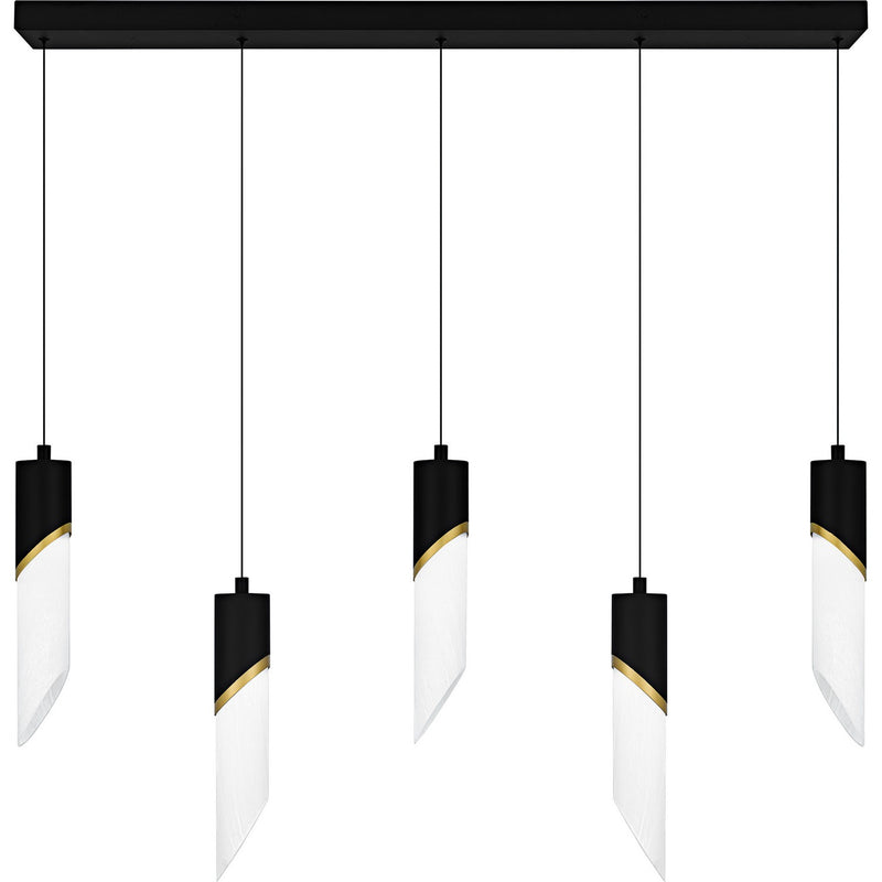 Quoizel PCAYS540MBK LED Linear Chandelier, Matte Black