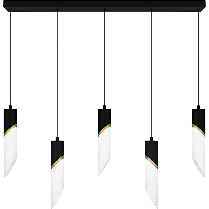 Quoizel PCAYS540MBK LED Linear Chandelier, Matte Black