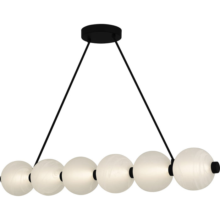 Quoizel PCCAD144MBK LED Linear Chandelier, Matte Black