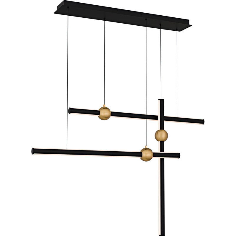 Quoizel PCHVK144MBK LED Linear Chandelier, Matte Black