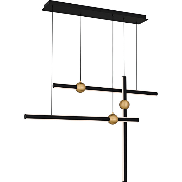 Quoizel PCHVK144MBK LED Linear Chandelier, Matte Black