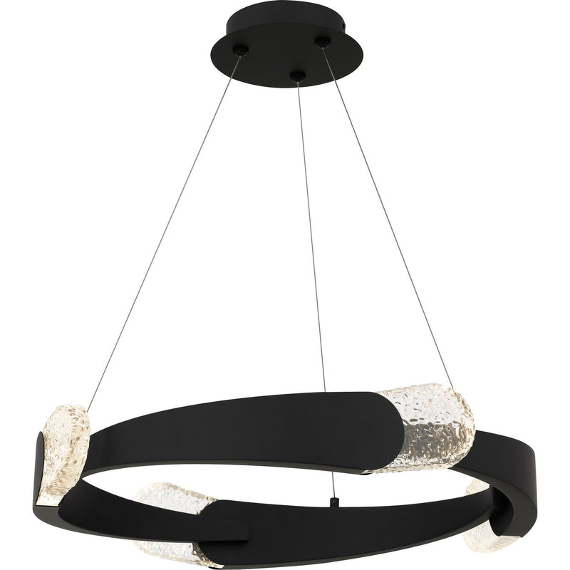 Quoizel PCSAF2824MBK LED Pendant, Matte Black