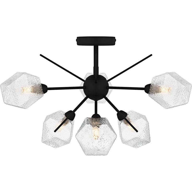 Quoizel PCSVD1724EK Six Light Semi-Flush Mount, Earth Black
