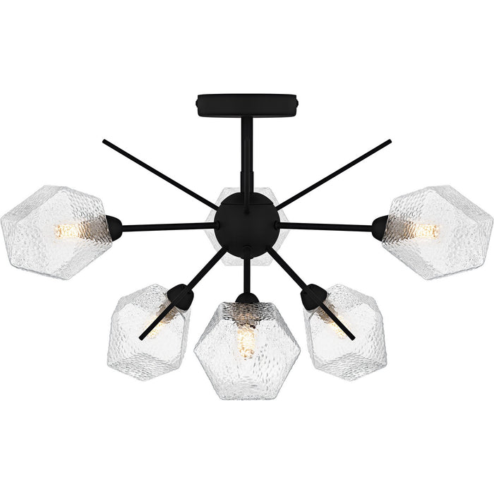 Quoizel PCSVD1724EK Six Light Semi-Flush Mount, Earth Black