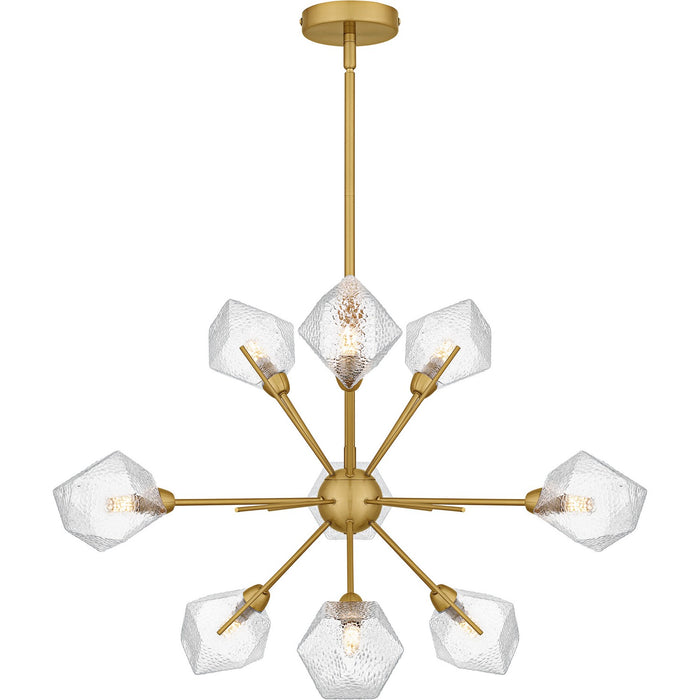Quoizel PCSVD5034BRG Nine Light Chandelier, Brushed Gold