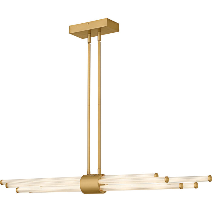Quoizel PCTAL146BRG LED Linear Chandelier, Brushed Gold