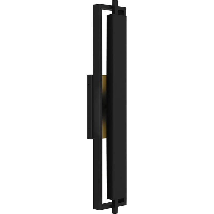 Quoizel PNT8506MBK LED Outdoor Wall Lantern, Matte Black