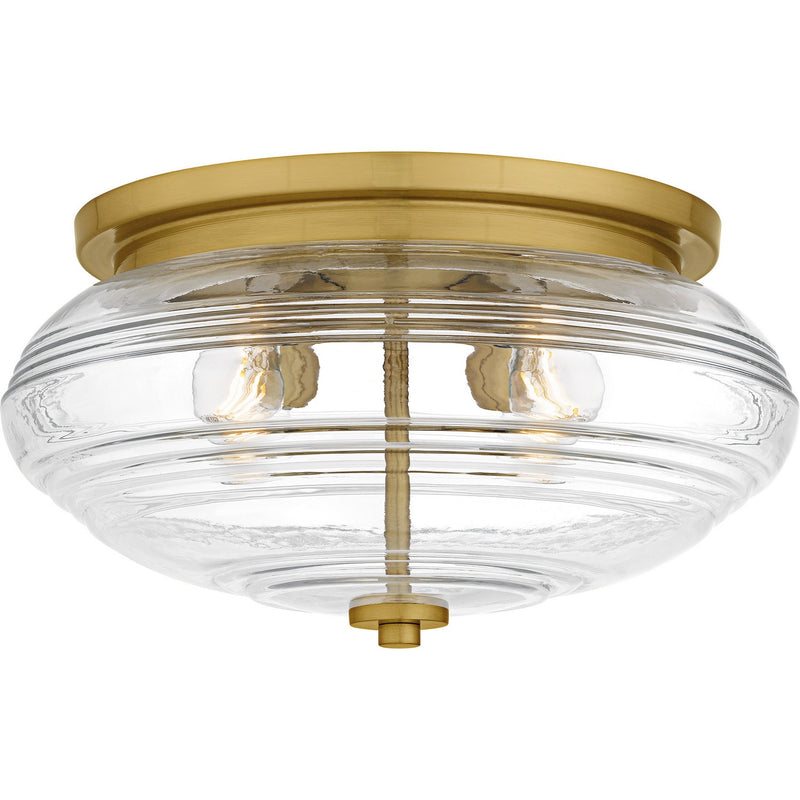 Quoizel QFL6773BRG Four Light Flush Mount, Brushed Gold