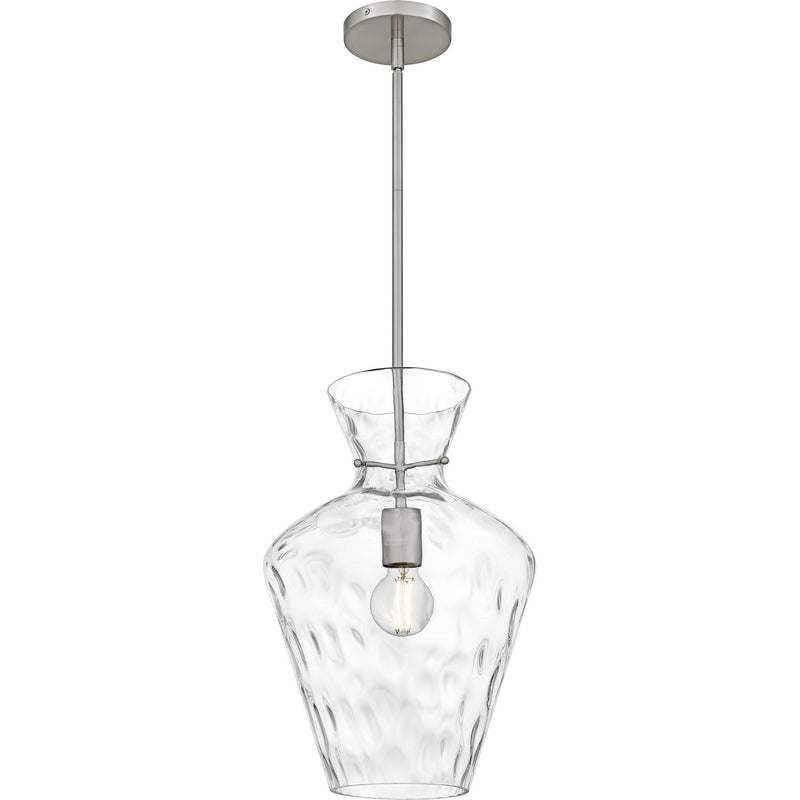 Quoizel QMP6806BN One Light Pendant, Brushed Nickel
