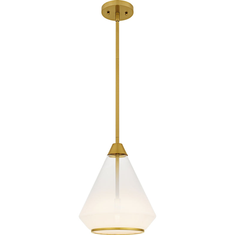 Quoizel QP6750BRG One Light Mini Pendant, Brushed Gold