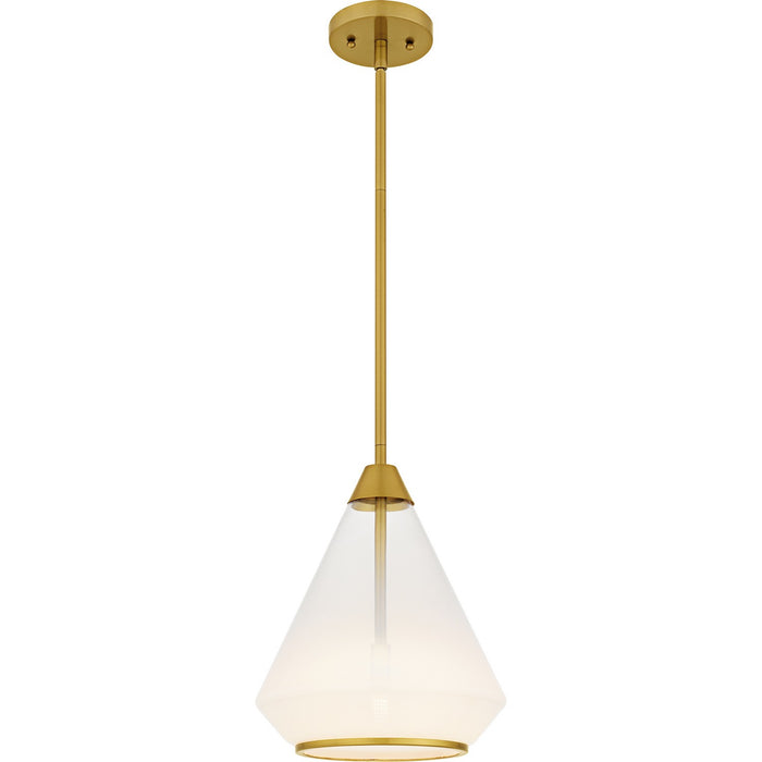 Quoizel QP6750BRG One Light Mini Pendant, Brushed Gold