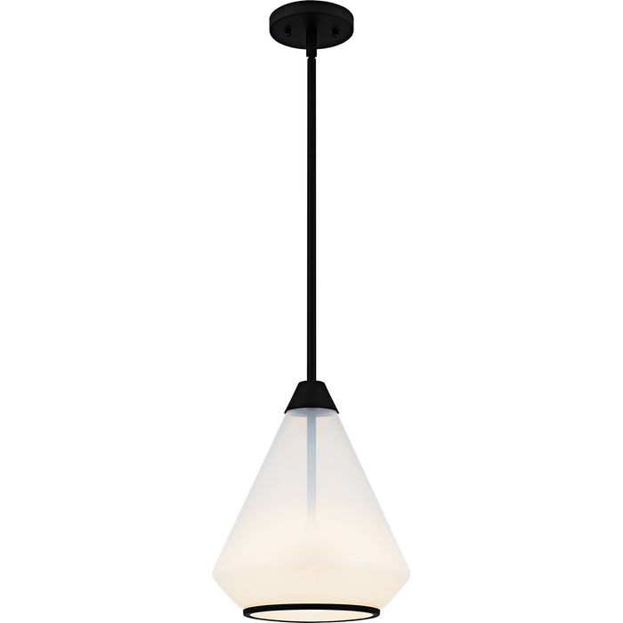 Quoizel QP6750MBK One Light Mini Pendant, Matte Black