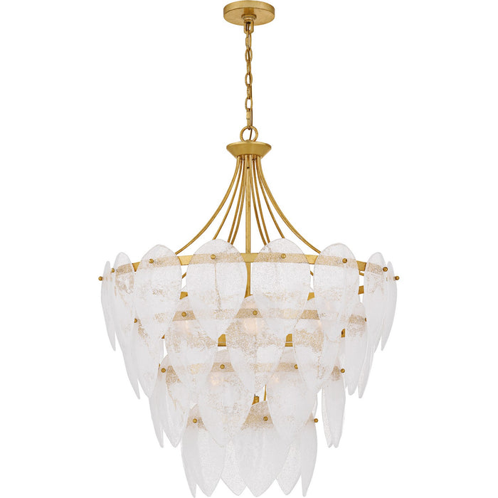 Quoizel QP6766GFL Seven Light Pendant, Gold Leaf