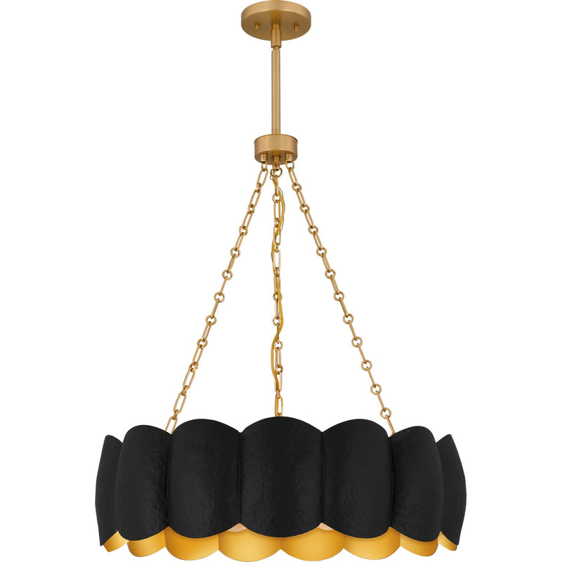 Quoizel QP6794MBK Five Light Pendant, Matte Black