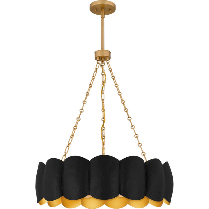 Quoizel QP6794MBK Five Light Pendant, Matte Black