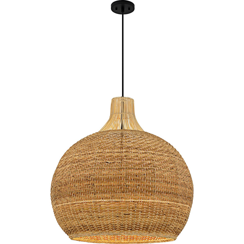 Quoizel QP6796MBK Four Light Pendant, Matte Black