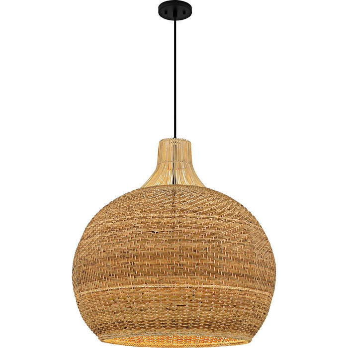 Quoizel QP6796MBK Four Light Pendant, Matte Black