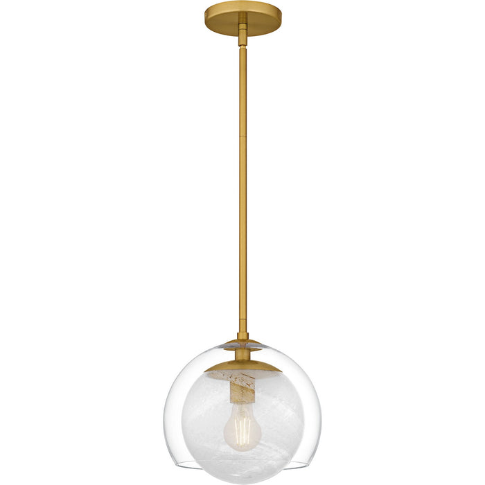 Quoizel QPP6774BRG One Light Mini Pendant, Brushed Gold